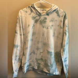 Girls Light Blue Tie Dye Hoodie